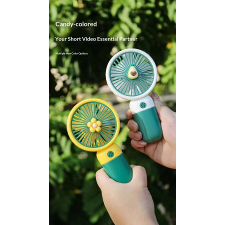 Ventilator mini de mână portabil, acumulator 350 mAh, încărcare USB, funcționare silențioasă, design compact 7×14×3 cm [3]