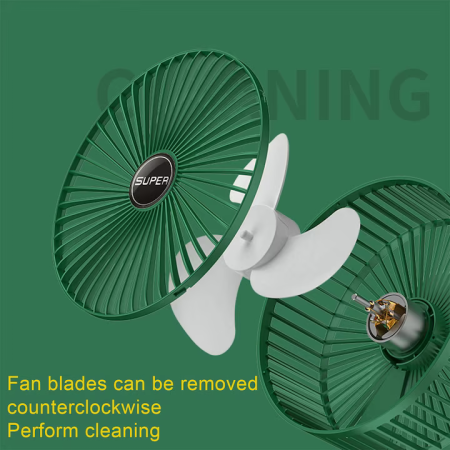 Ventilator Portabil de Birou, 3 Trepte de Viteză, Alimentare USB 5V, Putere 10W, Cap Reglabil, Motor Silențios, Design Compact și Extensibil, Dimensiuni 36,5 × 16,5 × 9 cm, Ideal pentru Acasă și Birou [3]