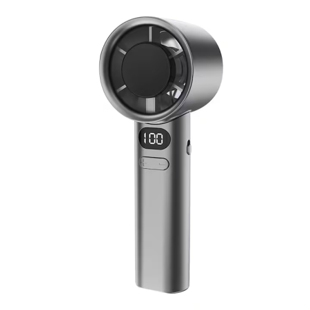 Casa si Bucatarie - Ventilator Portabil Turbo cu Acumulator 1800 mAh, Reîncărcare USB Type-C, 120 Trepte de Viteză, Afișaj LED Digital, Motor Silențios, Design Compact, Dimensiuni 16 × 5,8 × 5,55 cm