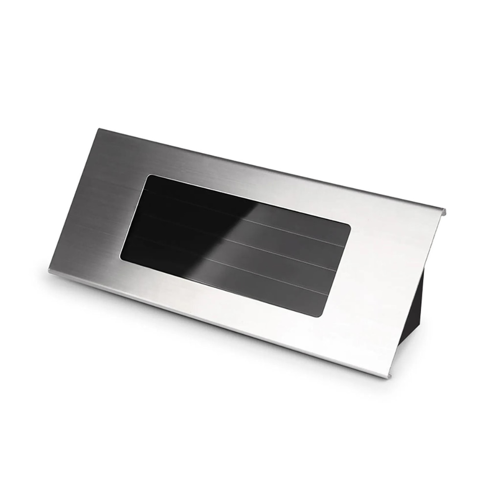 Napelemes Házszámtábla LED Világítással – 4 LED, Fényérzékelő, Rozsdamentes Acél, Vízálló, 19 × 18,5 × 5 cm, Szám- és Betűkészlettel [2]