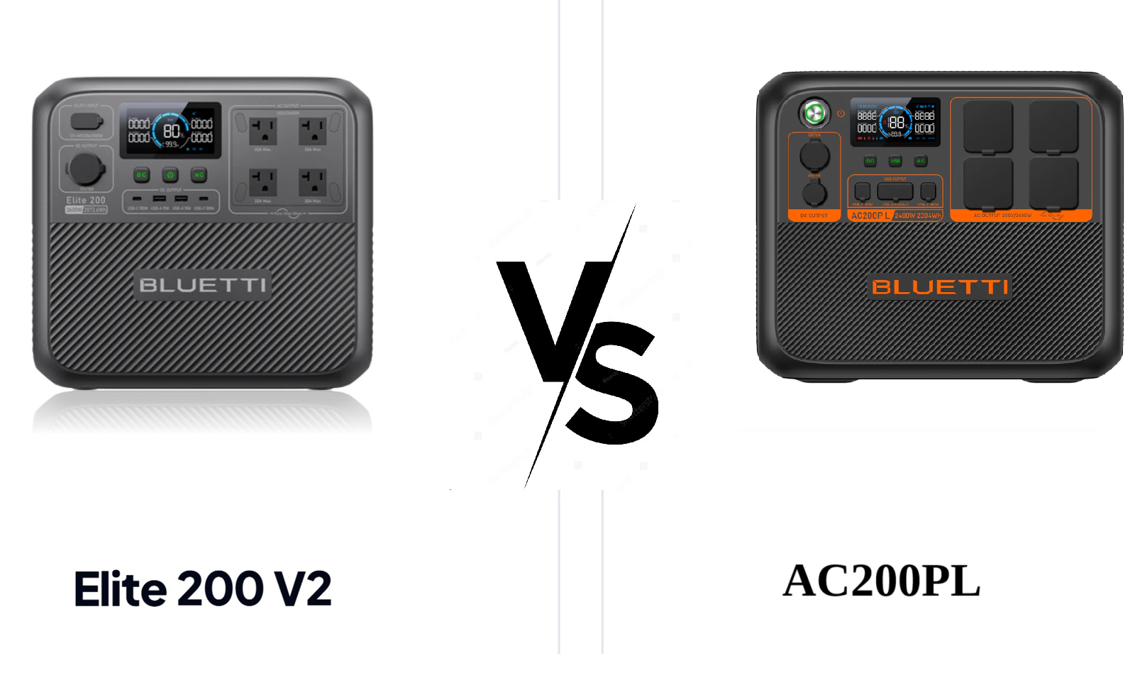 Bluetti Elite 200 V2 Vs  Bluetti AC200PL