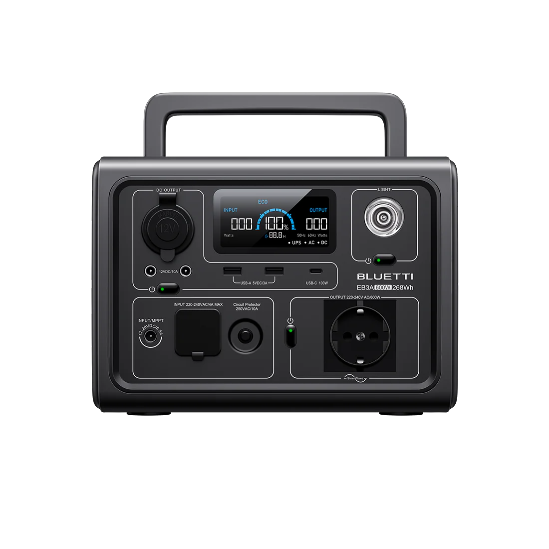 Energie Portabila - BLUETTI EB3A | 600W 268Wh | Centrală electrică portabilă