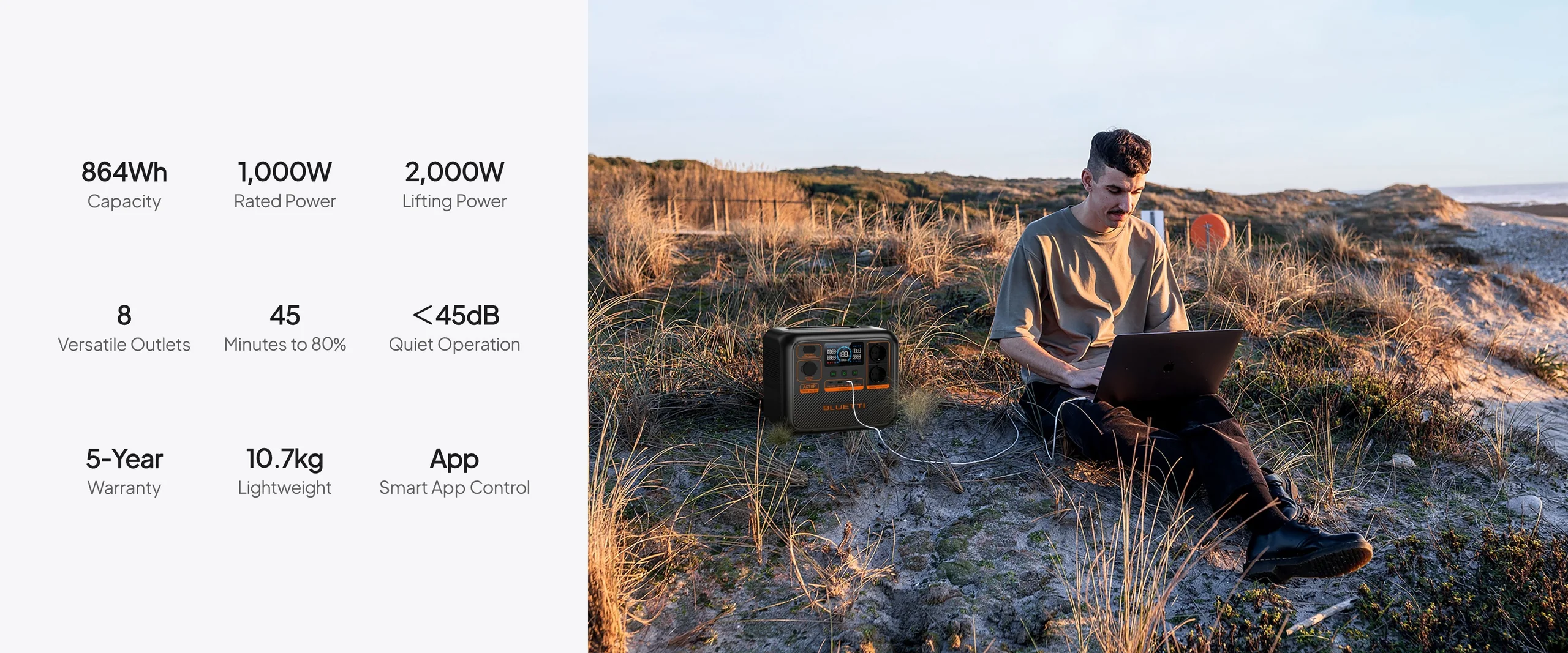 BLUETTI AC70P | 1000W 864Wh |Centrală electrică portabilă [2]