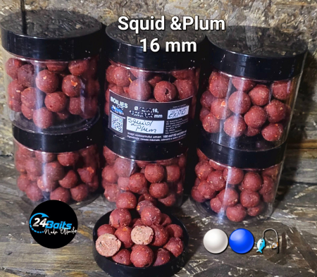 Boiles - 24Baits Boilies Squid & Plum Duo 16mm