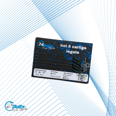 Monturi si accesorii - Set 5 Cârlige Legate Premium cu Hayabusa KRB pentru Pescuitul Crapului | 24Baits