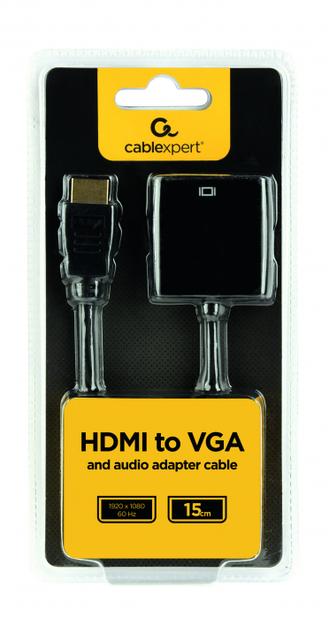 Adaptor HDMI la VGA cu audio T-M, Gembird A-HDMI-VGA-03 [1]