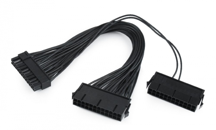 Cablu Alimentare intern Dual PSU ATX 24 pini la 2 X ATX 24 pini 0.3M Gembird CC-PSU24-01 [1]