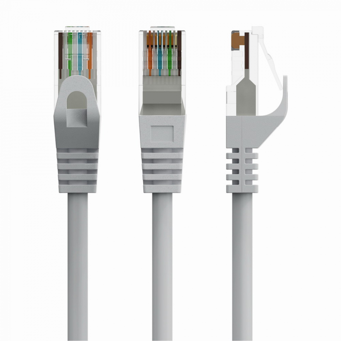 Cablu patch UTP GEMBIRD Cat6, cupru-aluminiu, 2 m, Gri, AWG26 [1]