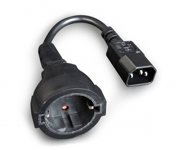 Cablu prelungitor pentru UPS C14 la Schuko 0.15m, Gembird PC-SFC14M-01 [4]