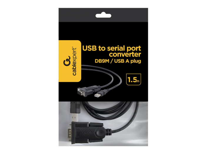 Cablu USB la serial RS232 1.5m, GEMBIRD UAS-DB9M-02 [1]