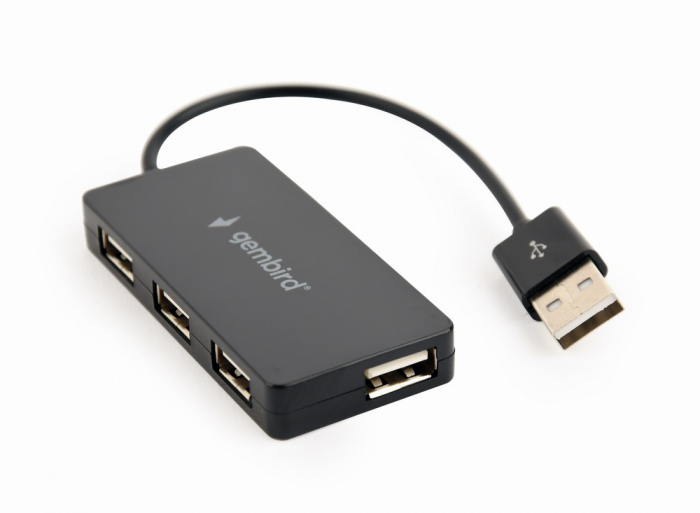 HUB USB 2.0 cu 4 porturi, , cablu 0.15 m, Gembird UHB-U2P4-04 [3]