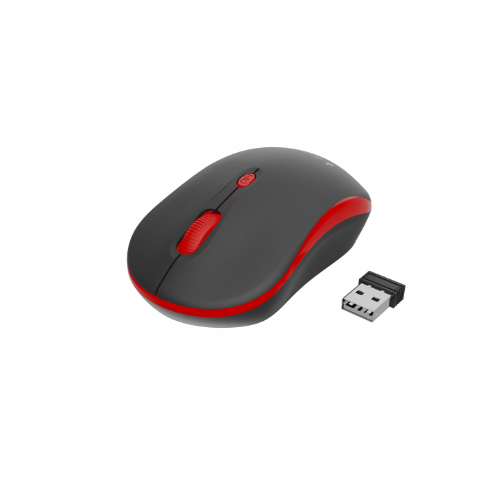 Mouse, wireless Gembird, 1600 dpi, Negru / Rosu [2]