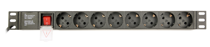 Prelungitor GEMBIRD PDU C14 la 8 x Schuko 3m 1U 16A EG-PDU-014 [3]