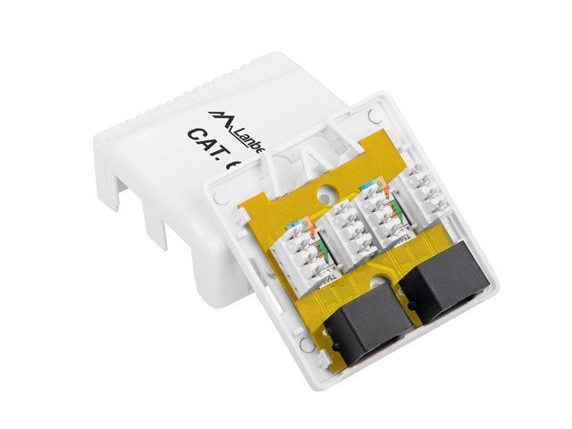 Priza de retea 2 porturi RJ45 UTP CAT.6 aplicata Neecranata LANBERG [2]