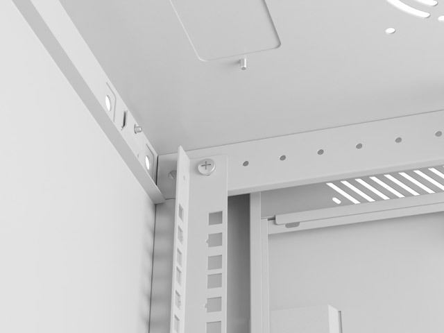 Rack 19" Lanberg 4U 600X450 Gri , Usa Metalica Perforata (Pachet Plat) [7]