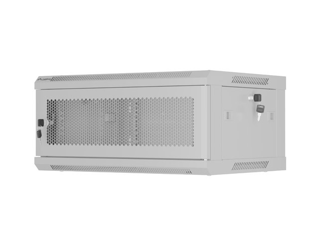 Rack 19" Lanberg 4U 600X450 Gri , Usa Metalica Perforata (Pachet Plat) [1]