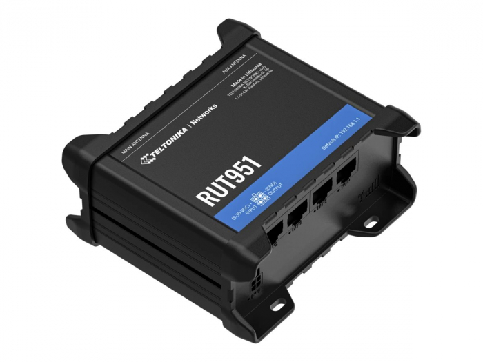 Router industrial Teltonika RUT951, WiFi,  3G, 4G, Ethernet, SMS, 4 porturi RJ45 WAN/LAN 10/100 Mbps, IoT [6]