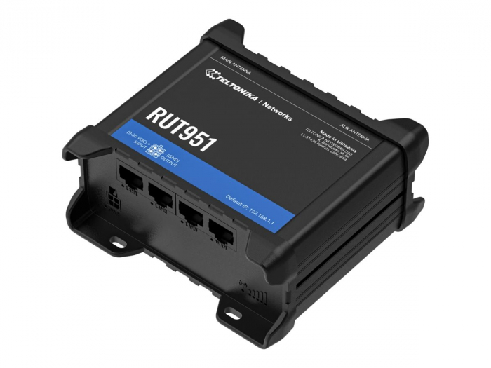 Router industrial Teltonika RUT951, WiFi,  3G, 4G, Ethernet, SMS, 4 porturi RJ45 WAN/LAN 10/100 Mbps, IoT [1]