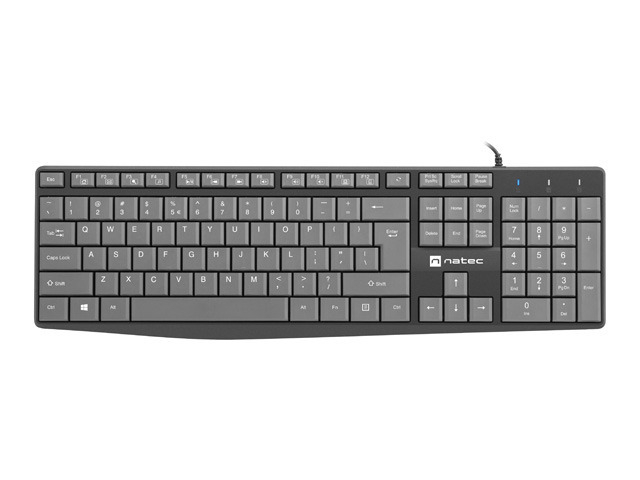 Tastatura NATEC NKL-1507 NAUTILUS SLIM Negru/Gri USB US Layout [2]