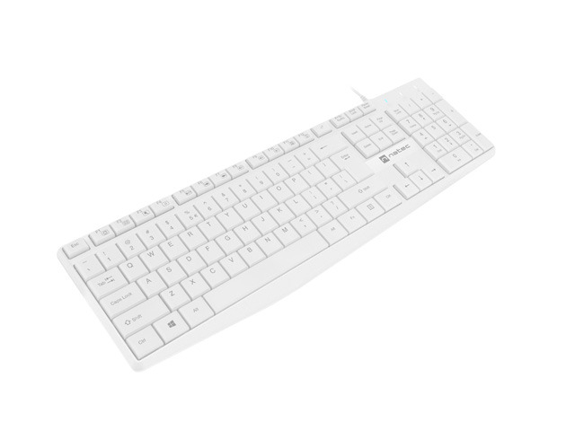 Tastatura NATEC NKL-1951 NAUTILUS SLIM USB US Layout Slim Alba [3]