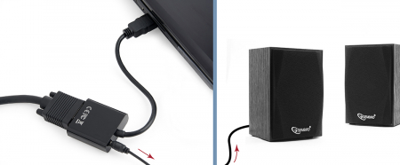Adaptor HDMI la VGA cu audio T-M, Gembird A-HDMI-VGA-03 [2]