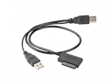 Cablu Adaptor 2 x USB la Slim SATA HDD 0.5m, Gembird A-USATA-01 [8]