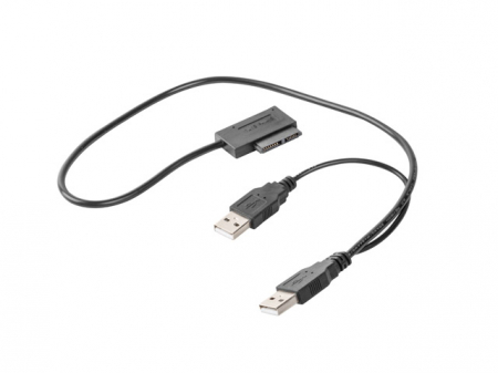 Cablu Adaptor 2 x USB la Slim SATA HDD 0.5m, Gembird A-USATA-01 [5]