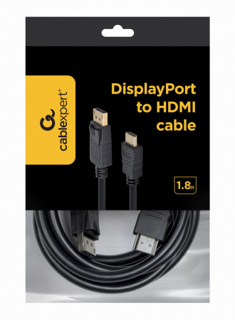 Adaptoare-PC - Cablu Display port la HDMI, lungime 1.8m, Gembird CC-DP-HDMI-6