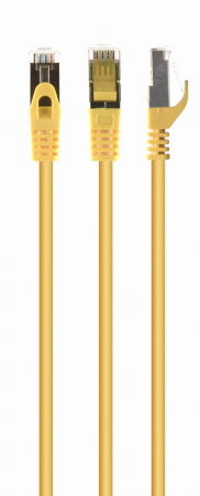 Cabluri Retea - Cablu patch  S/FTP GEMBIRD Cat6a, LSZH, cupru, 5 m, galben, AWG27, dublu ecranat PP6A-LSZHCU-Y-5M