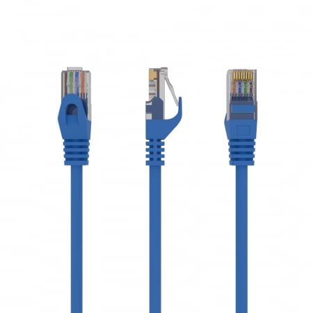 Cabluri Retea - Cablu patch UTP GEMBIRD Cat6, cupru-aluminiu, 0.25 m, Albastru, AWG26
