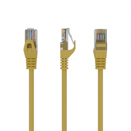 Cabluri Retea - Cablu patch UTP GEMBIRD Cat6, cupru-aluminiu, 0.25 m, Galben, AWG26