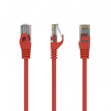 Cabluri Retea - Cablu patch UTP GEMBIRD Cat6, cupru-aluminiu, 0.25 m, Rosu, AWG26