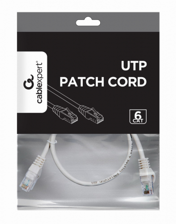 Cablu patch UTP GEMBIRD Cat6, cupru-aluminiu, 0.5 m, Gri, AWG26 [1]