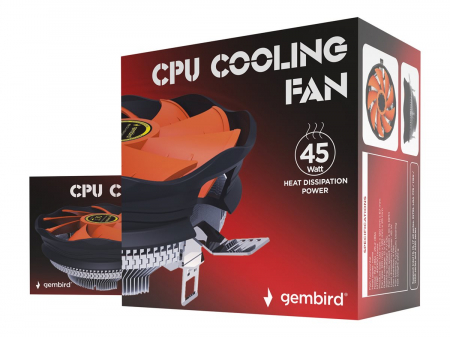 Coolere Procesor - Cooler procesor Gembird Huracan X30 12 cm, 45 W, 4 pini