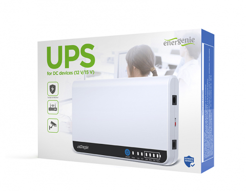 Storage & UPS - Gembird Mini UPS, Energenie, 12V-15V, 18W, Alb