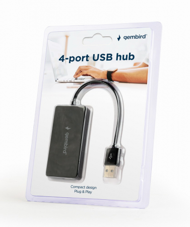 Hub-uri - HUB USB 2.0 cu 4 porturi, , cablu 0.15 m, Gembird UHB-U2P4-04
