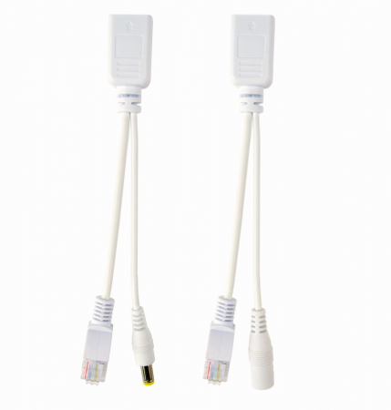 Accesorii retea - Kit adaptor pasiv POE UTP , Gembird, PP12-POE-0.15M-W , 0.15 m
