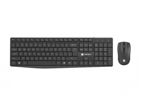 Set Wireless Tastatura si Mouse wireless Natec, Squid, Negru [2]