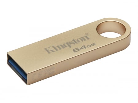 Memorie USB Kingston DataTraveler SE9 G3, 64GB, USB 3.2 Gen1, Metalic, Auriu [2]