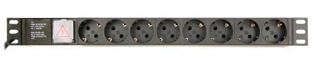 Prelungitor GEMBIRD PDU C14 la 8 x Schuko 3m 1U 16A EG-PDU-014 [0]