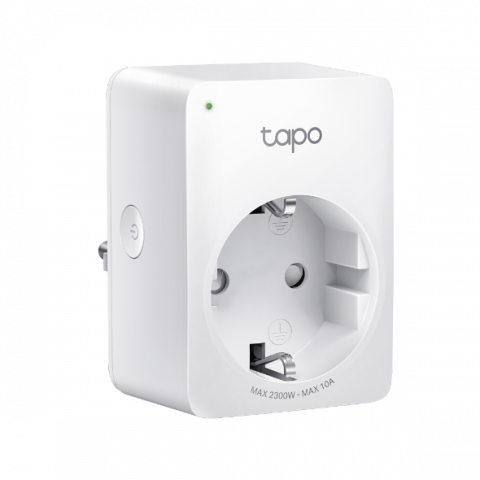 Priza inteligenta TP-Link Mini Tapo P100, Wi-Fi, control vocal, 2300W, 10A, Alb [2]
