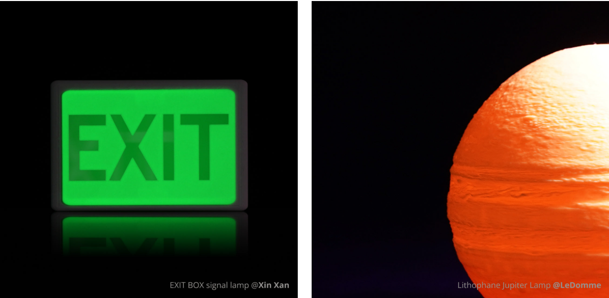 rola filament PLA Glow Bambu Lab cu efect luminos in intuneric