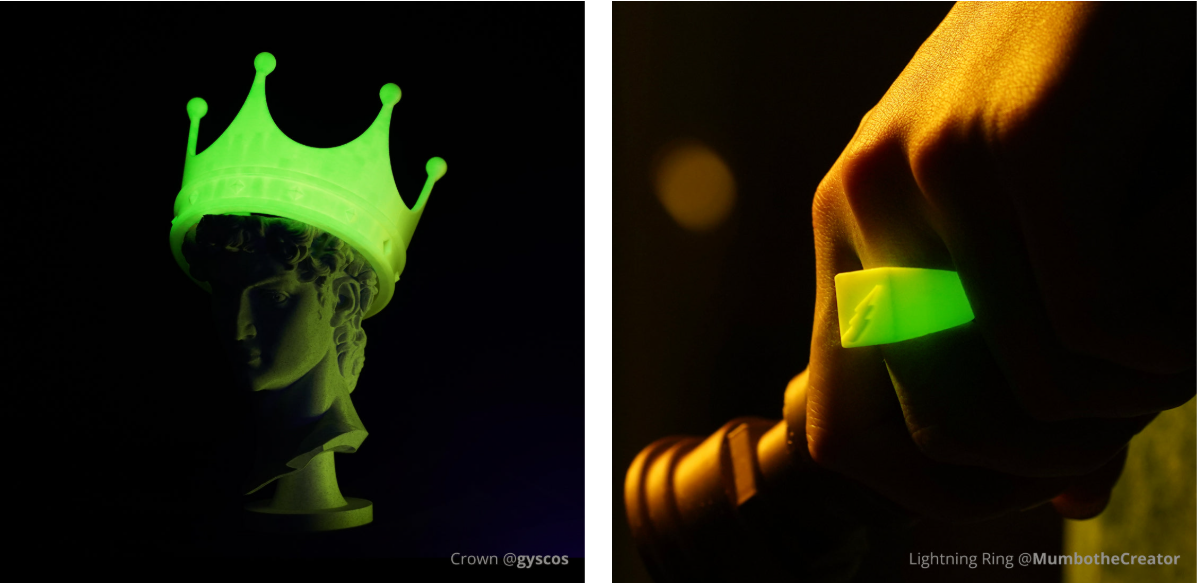 filament 3D glow in the dark pentru imprimante Bambu Lab