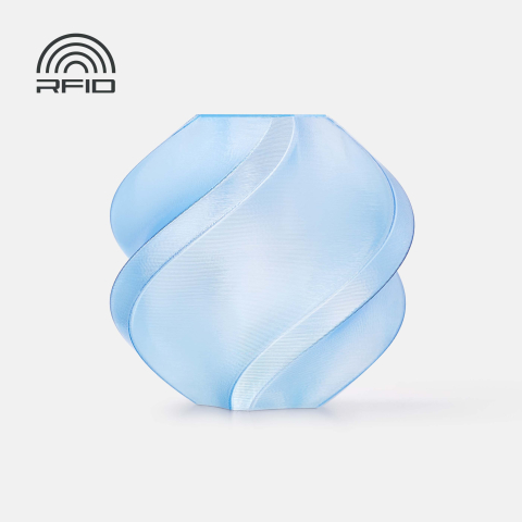 PETG Translucent - Filament PETG Translucent 1.75 mm Translucent Light Blue 1kg RFID refill