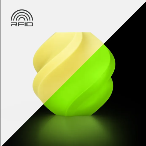 PLA Glow in the dark - Filament PLA Glow in the Dark 1.75 mm 1kg RFID Bambu Lab