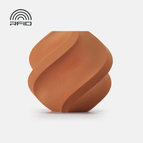 PLA Wood - Filament PLA Wood 1.75 mm Clay Brown 1kg RFID spool