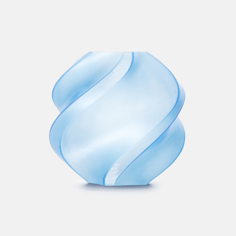 TPU - Filament TPU 90A 1.75 mm Crystal Blue 1kg RFID spool