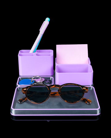 Pentru birou - Office Pro Kit – organizer de birou premium, printat 3D din PLA