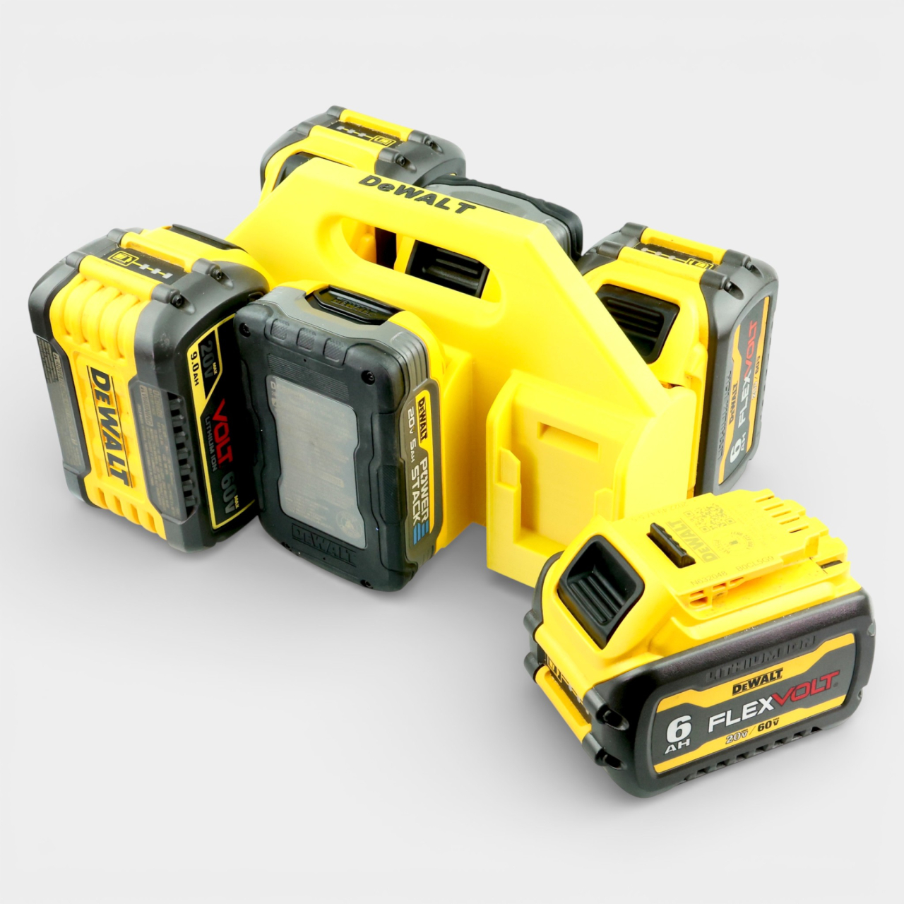 Suport Portabil / Caddy pentru 6 Acumulatori - Compatibil DeWALT (XR & FlexVolt) [3]