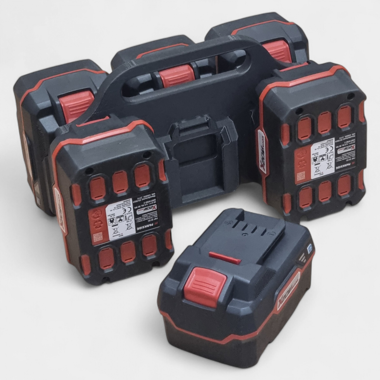 uport Portabil pentru 6 Baterii Parkside – Carry & Go! [1]